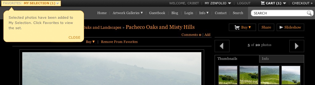 Add to Favorites Confirmation