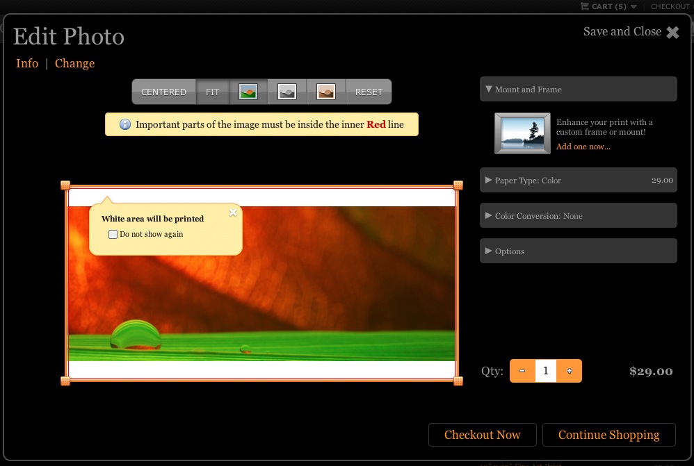 photo paper printing full mandatory white 5