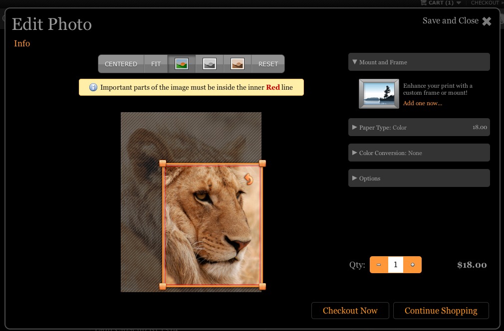 photo paper printing full no white crop