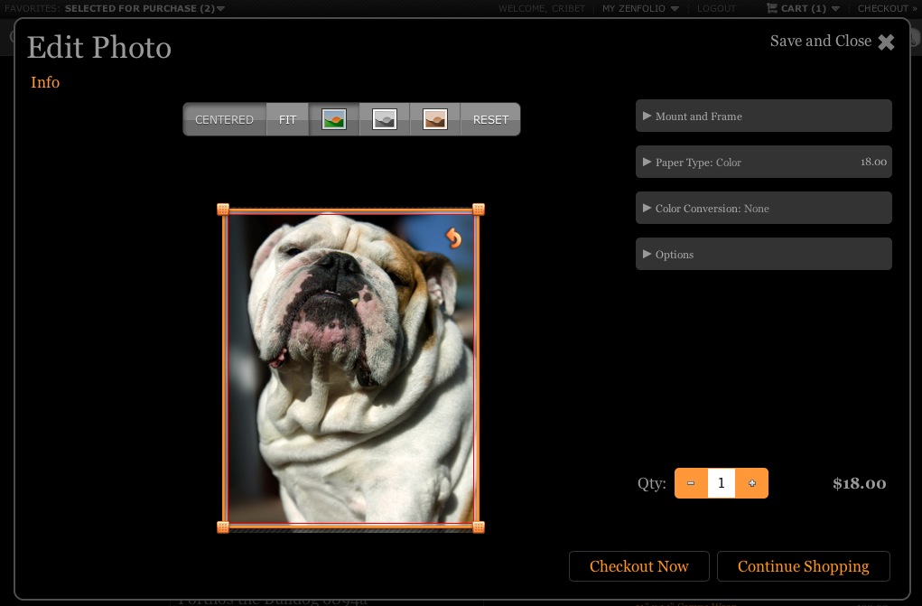 Porthos Zenfolio Edit Photo