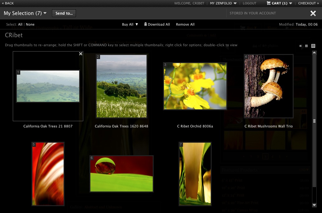 Zenfolio Favorites Set Example